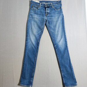 Abercrombie & Fitch jeans super skinny men's sz W34/L34 light washed indigo blue